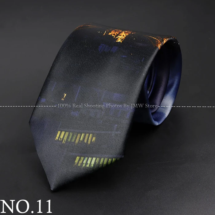 Mens Silk Tie - Creative Graffiti Animal Print Necktie for Business Weddings and Parties