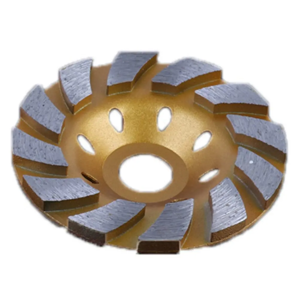 

4" Concrete Grinding Wheel 2-Segment Heavy Duty Turbo Row Diamond Cup Angle Grinder Disc For Granite Stone Marble Masonry