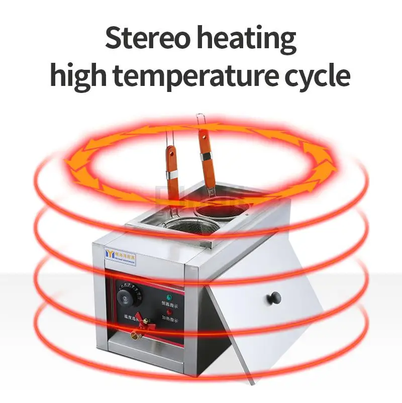 Description Picture 4 of itemCommercial Electric Pasta Cooker Table Top Noodle/Flour Food Stainless Steel Double Baskets Boiler Cooking Stove Machine 2000W