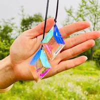 2 pcs Diamond Shaped Crystal Light Catching Prisms, Rainbow Maker for Window, Balcony, Kitchen, Garden Decoration 5