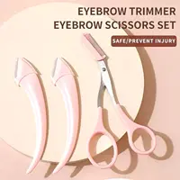 Eyebrow Trimming Knife Eyebrow Face Razor For Women Professional Eyebrow Scissors With Comb Brow Trimmer Scraper Accesso 1
