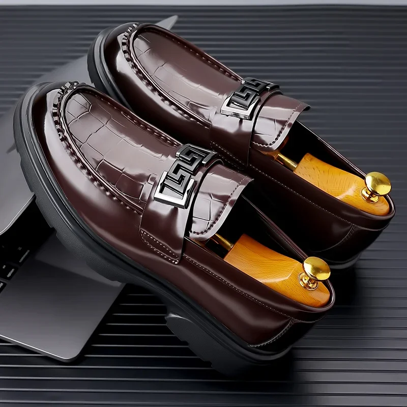 Men's Handmade Leather Casual Men's Shoes Big Toe Shoes Men's Casual Business Driving Shoes 38-44