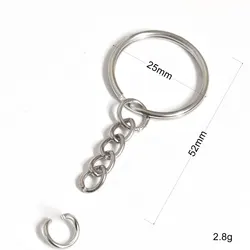 Set of Silver Metal Keychain Rings - 20PCS (STYLE 1)