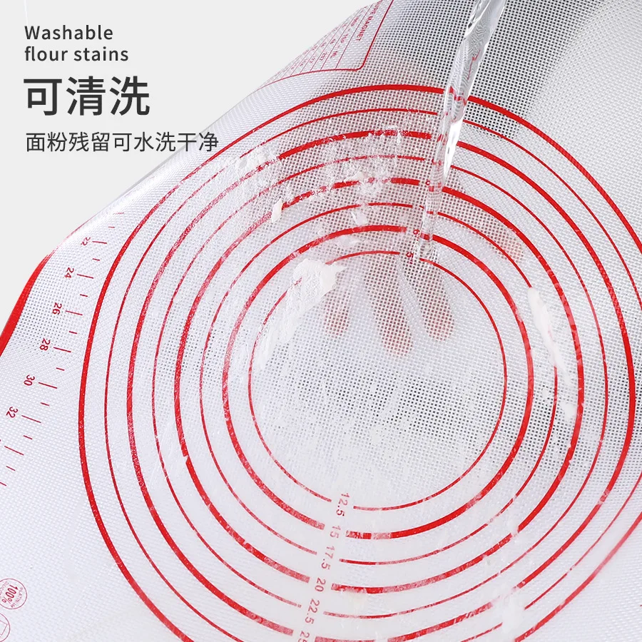 Large Size Silicone Kneading Pad Non-Stick Surface Rolling Dough Mat With Scale Kitchen Cooking Pastry Sheet Oven Liner Bakeware silicone baking mat oven liner