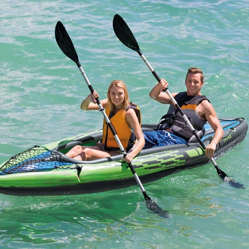 

Double Drifting Inflatable Boat With Paddle And Air Pump Rubber Rowing PVC Material Safety Outdoor Assault Boat 2023 New