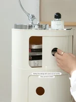 Round bedside table nordic plastic Bedside cabinet for bedroom small side end table nightstand Storage locker 5