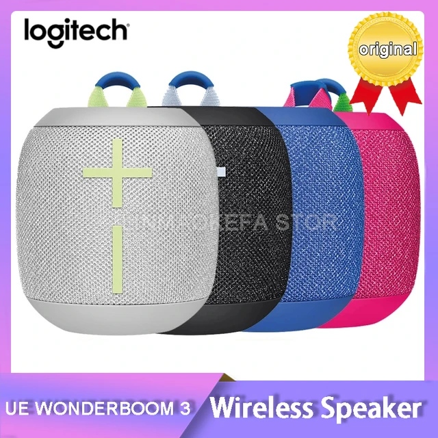 Original Logitech Ultimate Ears WONDERBOOM 3 Portable Wireless Bluetooth  Speaker Big Bass 360-Degree Sound Waterproof Dustproof - AliExpress