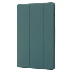 Luxurious PU Leather Soft Back Stand Tablet Case - 13.2 Inch for OnePlus Pad 4 (Dark green)