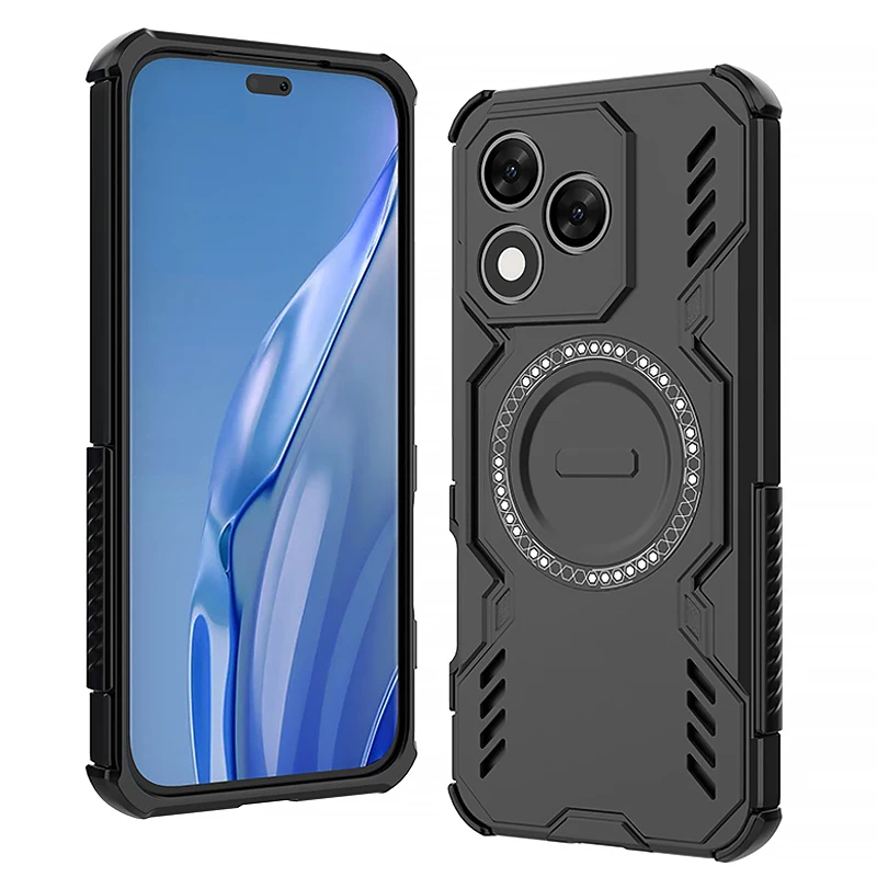 Durable Magsafe-Compatible Shockproof Case with Wireless Charging and Lens Protector