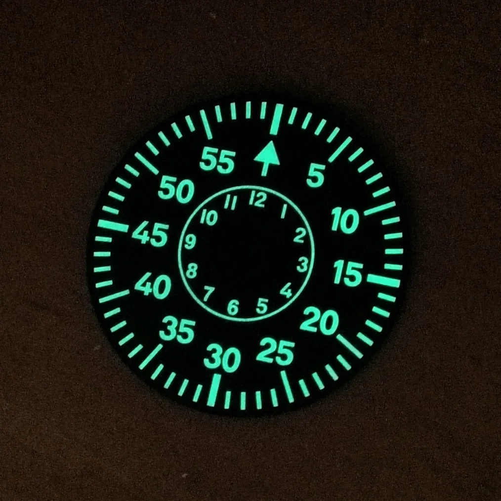 Watch accessories 38.9mm Watch dial Black dial No second hand suitable for ETA6497 ST3600 movement Dial thickness 0.4mm
