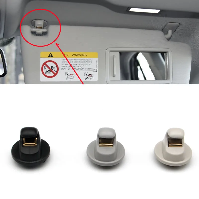 Visor Accessories 2PCs Sun Visor Retainer Clip 5G0857561B Car Sun Visor  Hook Replacement for Seat Tarraco 2019‑2022