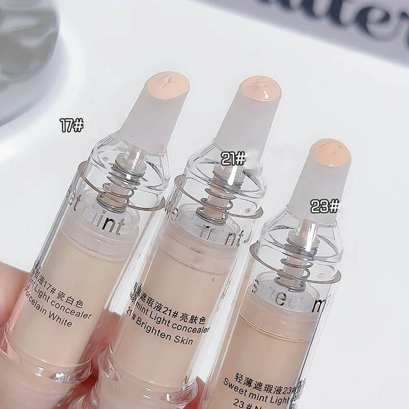 Needle Tube Concealer Liquid Foundation Dark Circles Corrector Nose Contour High Coverage BB Cream Korean Woman  Makeup Cosmetic 4