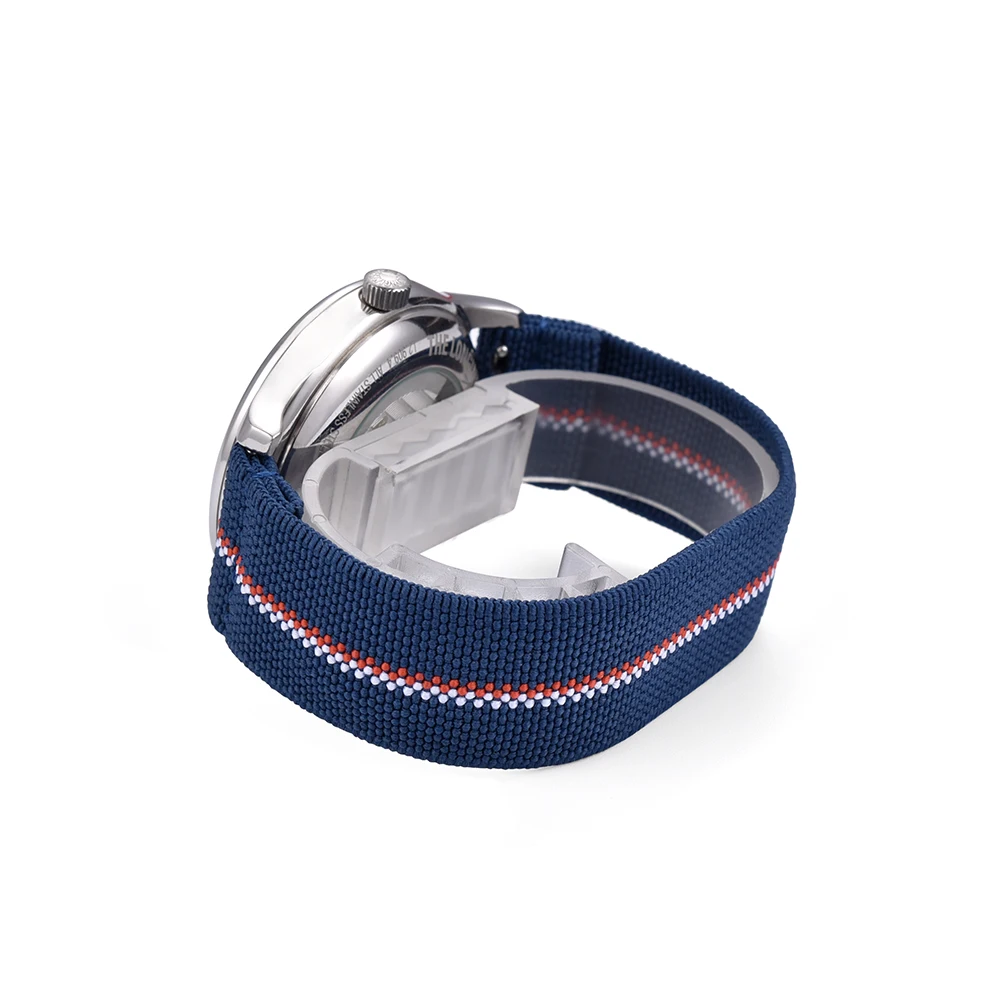 Pale Blue Premium Grade Nylon Hook and Loop Adhesive Watch Band Strap, Length 13cm