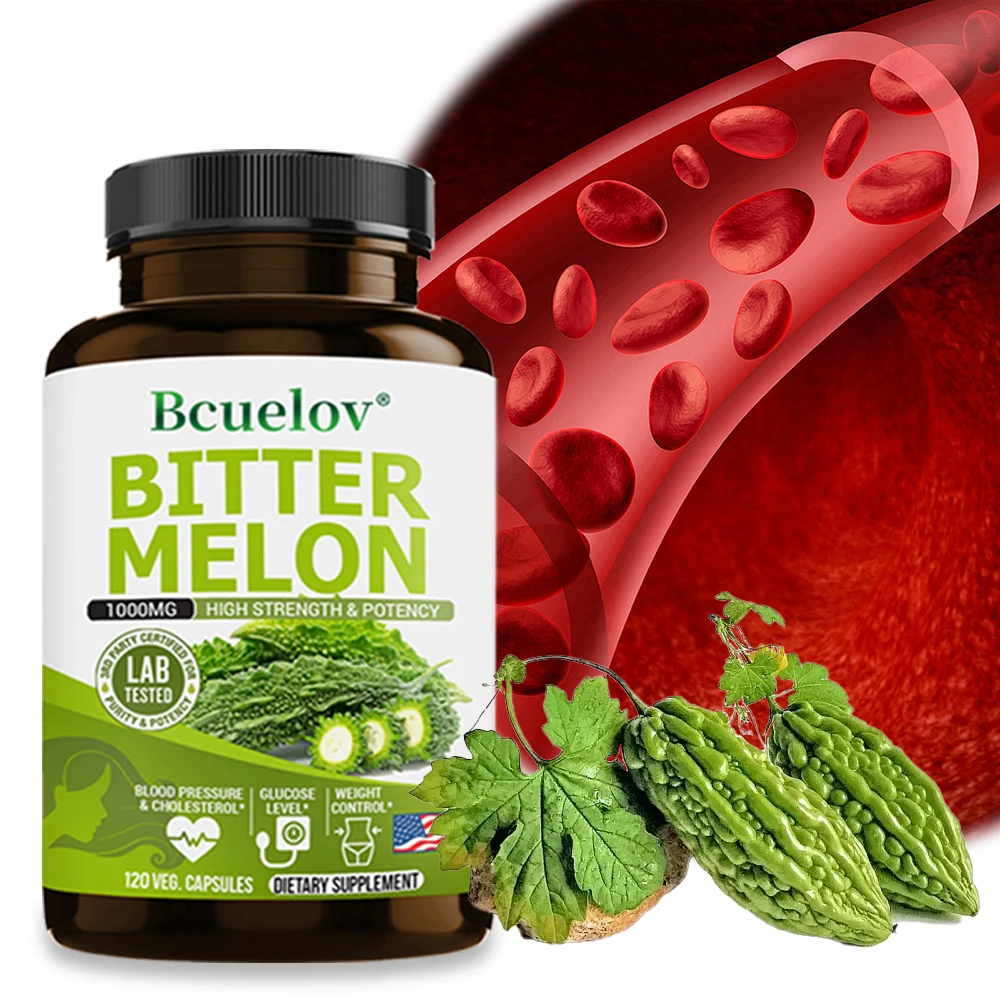 Bitter Melon Extract Capsules-Helps with blood sugar, blood lipids, cardiovascular protection, digestion, liver detoxification