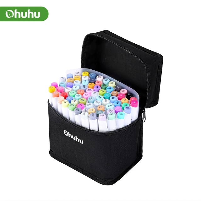 Ohuhu Honolulu Marker Pen Set Oily Alcohol Art Markers Dual Brush Felt Pen  Sketching Drawing Graffiti Manga School Art Supplies