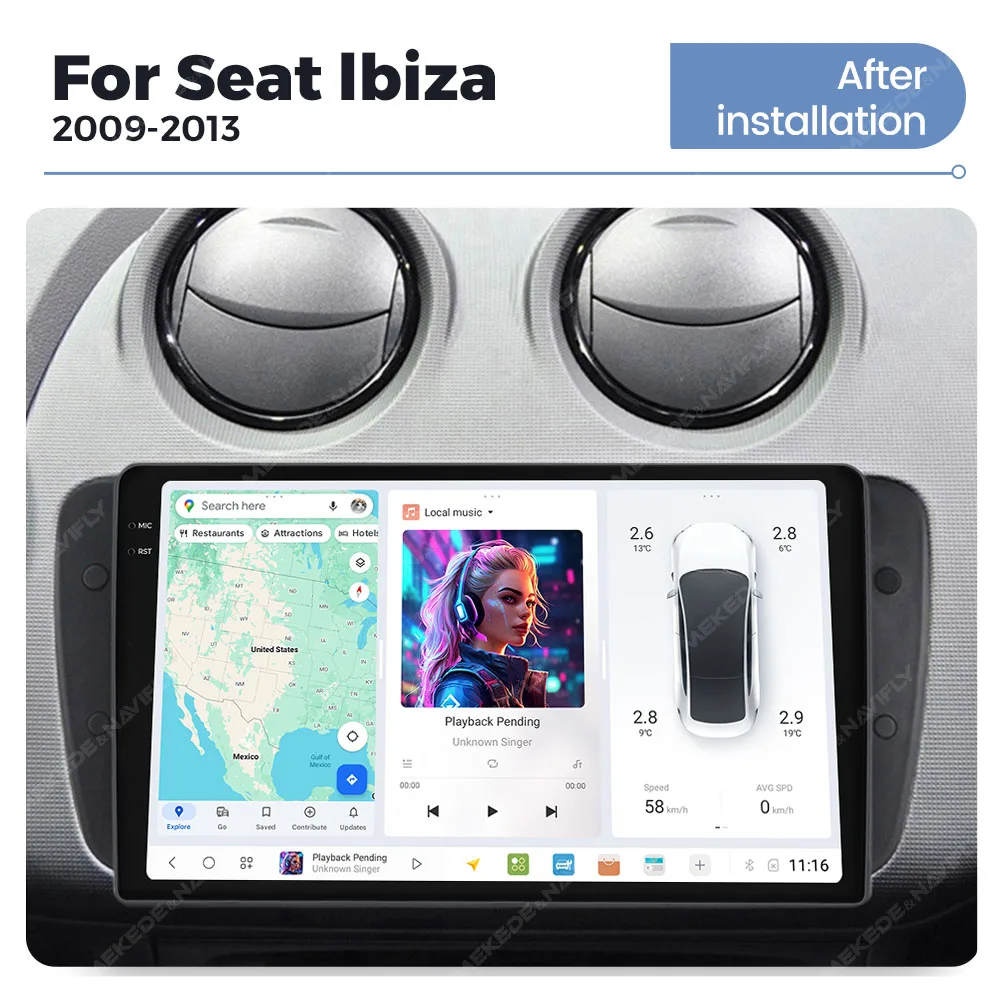 DUDUAUTO DUDU7 2K Touchscreen 360° ° Kamera Drahtlose Carplay Auto Für Seat Ibiza 6j 2009-2013 Auto Radio Multimedia Player DSP GPS – Detail 7