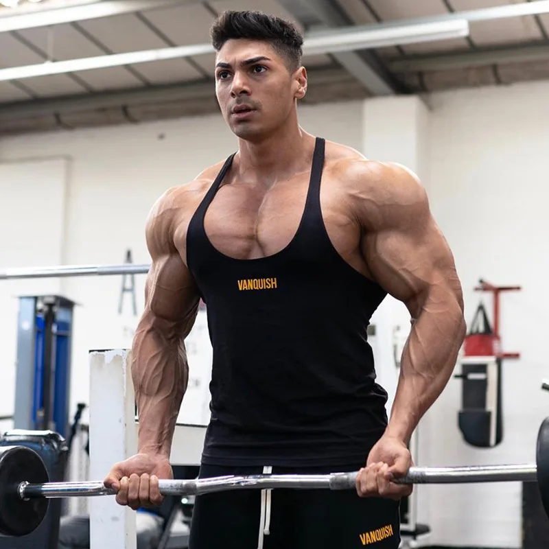 

Men's vests Europe and the United States fitness vest summer new gym running training vest