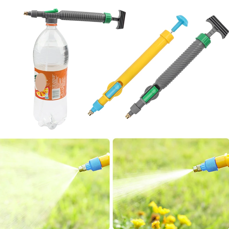 

High Pressure Air Pump Manual Sprayer Adjustable Drink Bottle Spray Head Nozzle Garden Watering Tool Sprayer Car Accesorios
