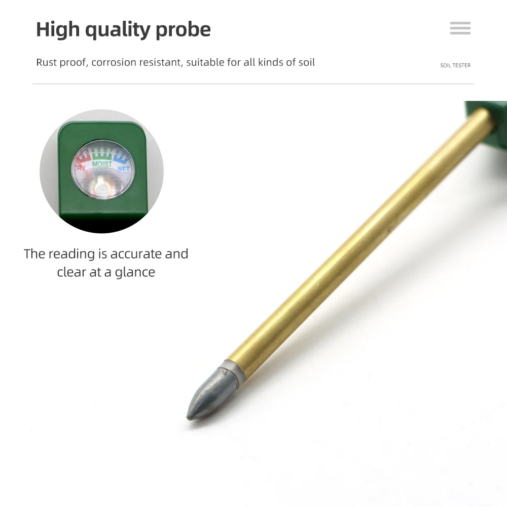 Mini Soil Tester Moisture Sensor Meter Hygrometer Metal Probe