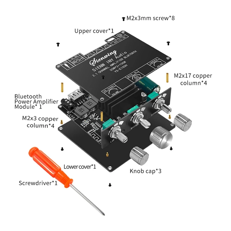 50Wx2+100W YS-E100H 2.1 Hi-Lo Subwoofer TPA3116 Portable Convenient Channel Amplifier Board Module