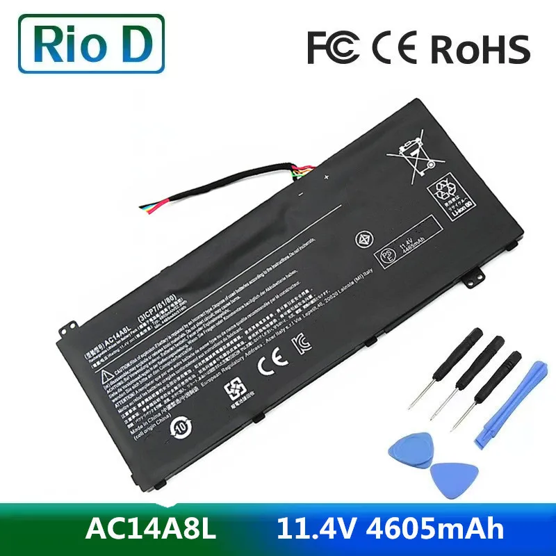 

AC14A8L 11.4V 4605mAh Laptop Battery For Acer Aspire VN7-571 VN7-571G VN7-591 VN7-591G VN7-791G MS2391 KT.0030G.001