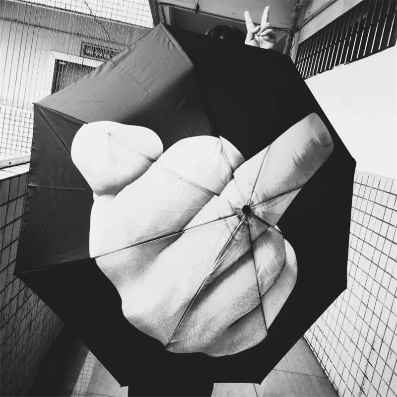 

Folding Middle Finger Umbrella Folding And Portable Windproof Travel Umbrella