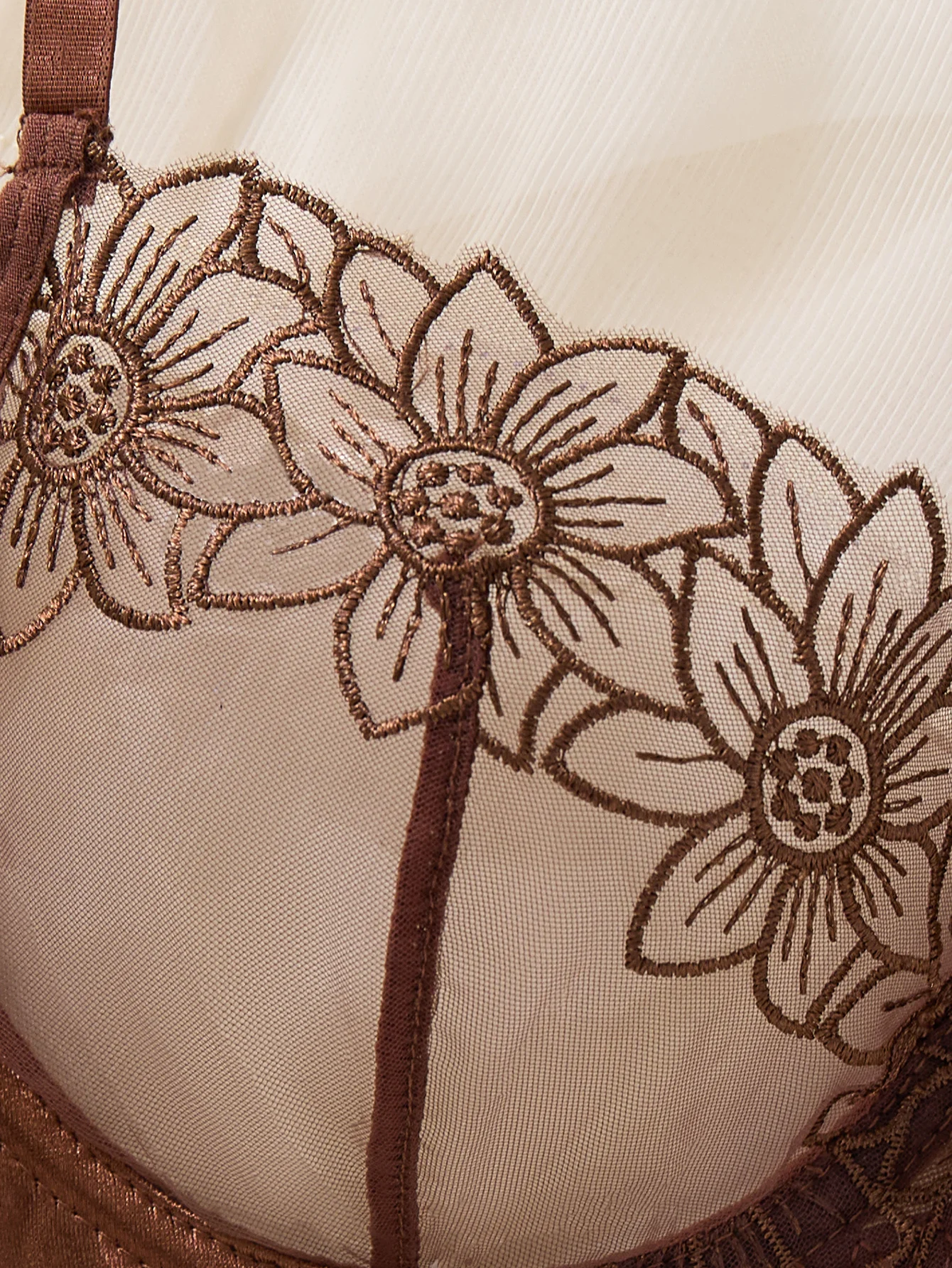 Daisy Embroidery Bra Set styled for romantic evenings and boudoir photoshoots