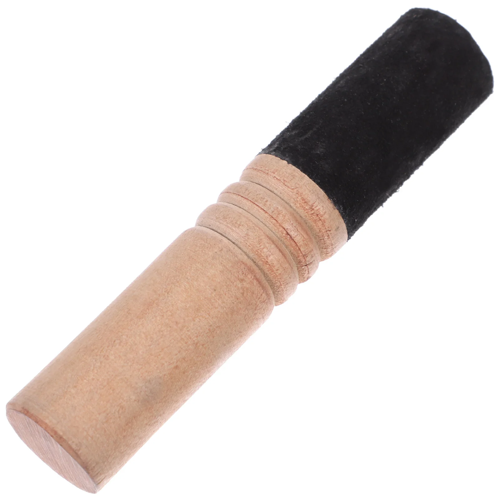 Wood Singing Bowl Mallet PU Wrapped Stick Fine Workmanship Sound Bowl Part for Relaxation Meditation Wooden Mallet