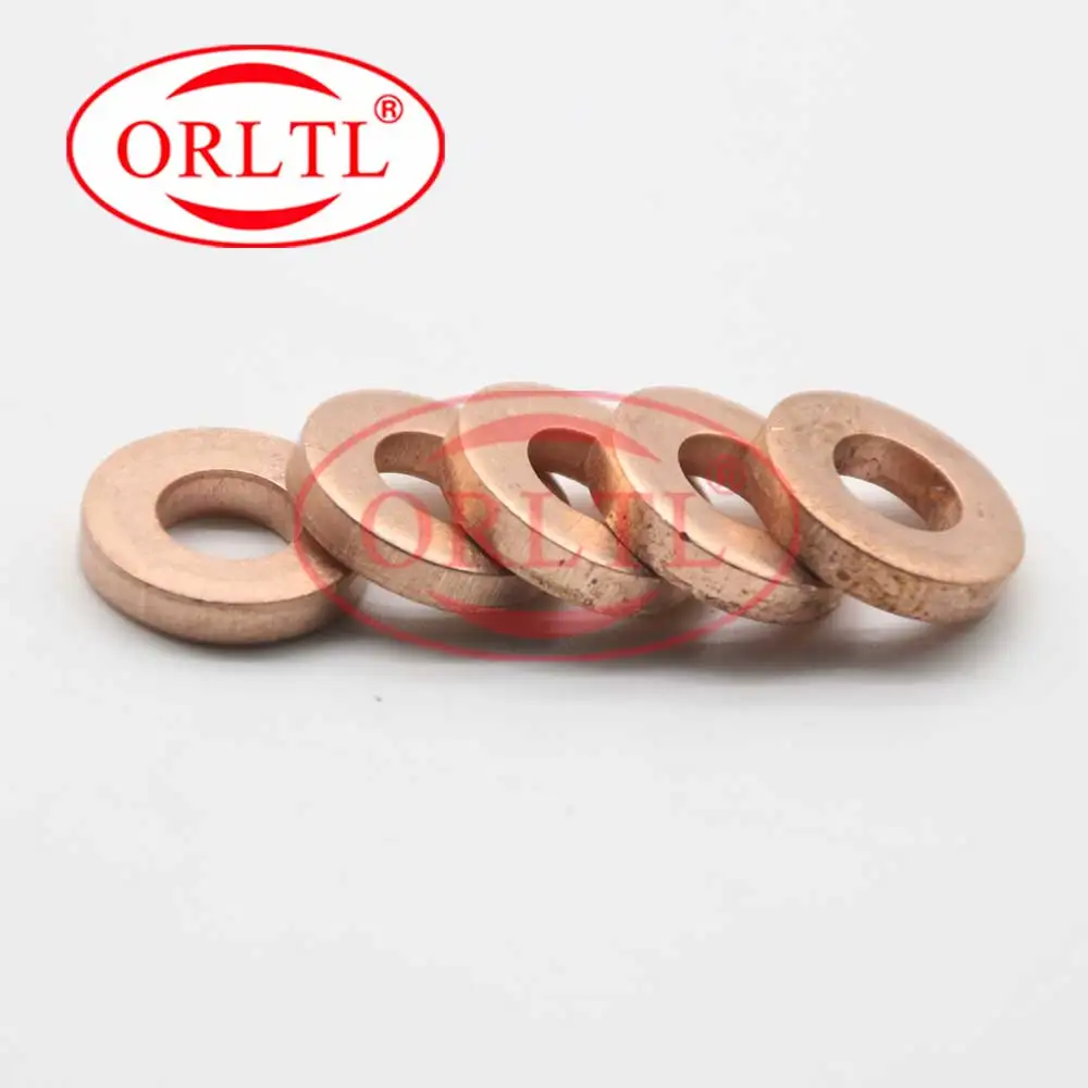 Injector Washer Shims 4PCS 9001-850C 7.1*15*3 3mm Copper Rings Gasket 9001 850C 9001850C Thickness For Delphi Bosch F00VC17506 injector washer shims