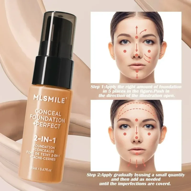 Waterproof Face Foundation Cream Oil-Control Matte BBCream liquid foundation,cc cream,makeup cosmetics,waterproof foundation,makeup cream Lasting Liquid Concealer Full Coverage Matte Base Face Makeup Women