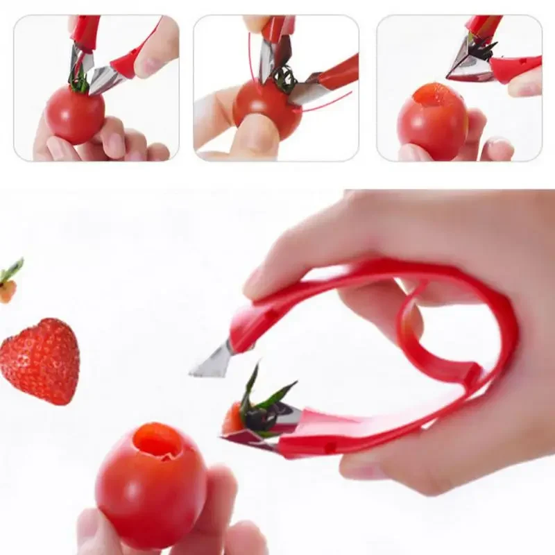 Fruit Stem Remover Tomatoes Strawberries Tip Multi-use Fruit Stalk Separator Pineapple Eyes Creative Kitchen Supplies