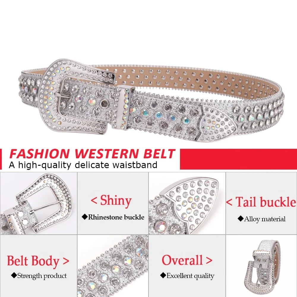 Shiny Fashion Cinto Brilhante Crystal Embellished Belts Fashion Trends Women\'S Rhinestone Belts Luxury Design For Men And Women