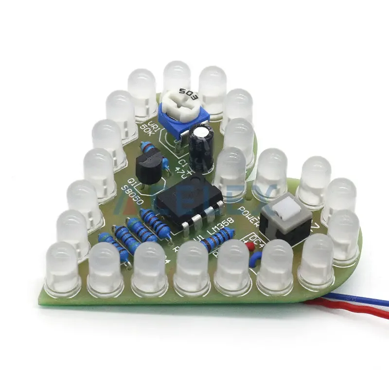 Breathing Lamp Kit DIY Kit Heart Shape Breathing Lamp Kit DC 4V-6V Breathing LED Suite Red White Blue Green DIY Electronic Production For Learning