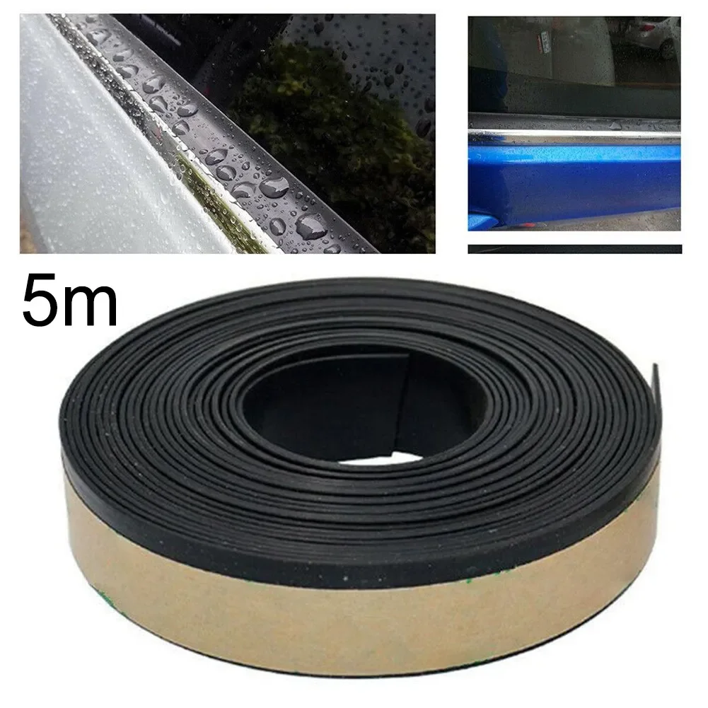 Car Seal Strips 5M Car Side Door Glass Seal Weatherstrip Rain Visor Universal Sealing Strip Noise Insulation Anti-Dust