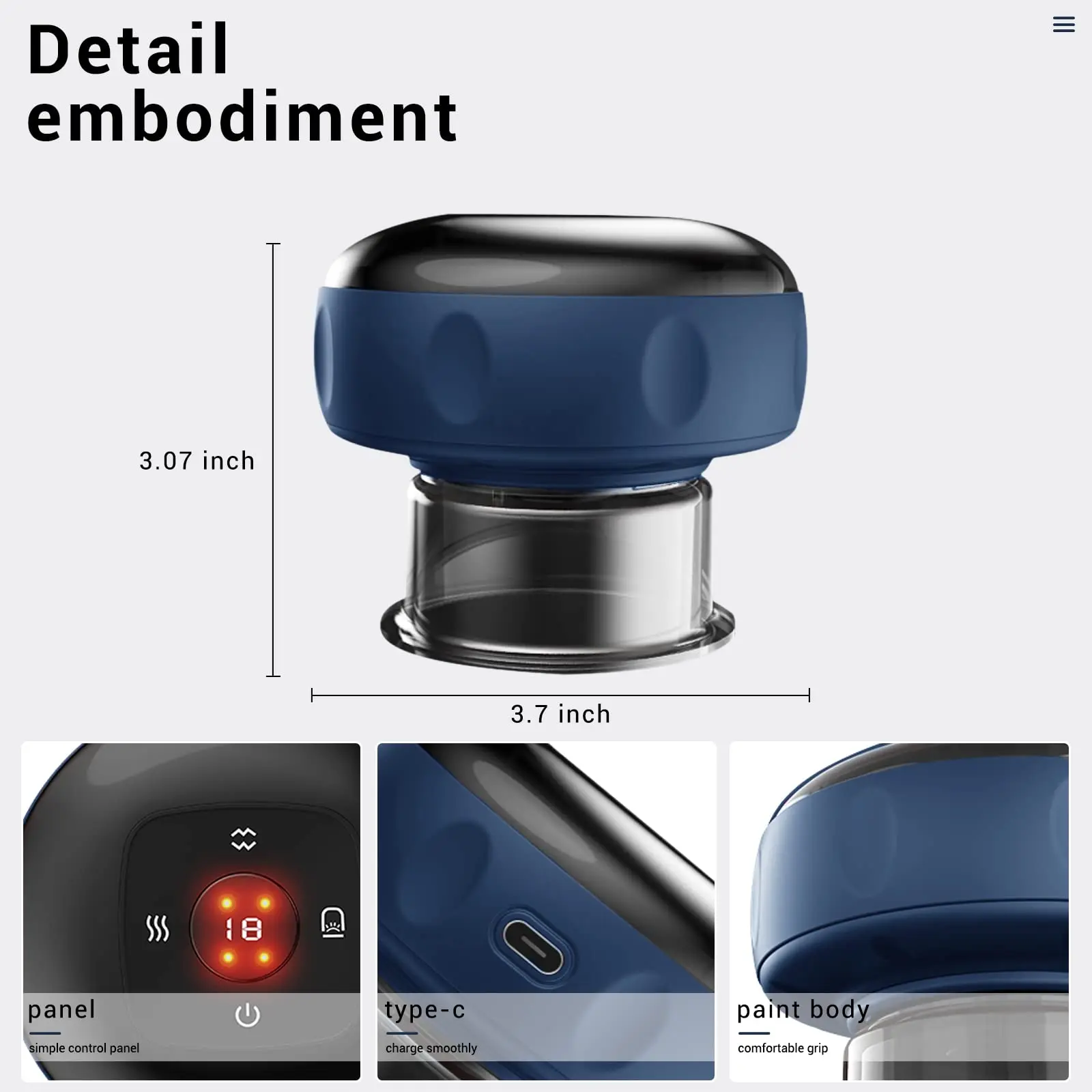 Electric Cupping Set VACUUM Cupping Device Suitable for Neck Shoulder and Back Massage Scraping and Other Purpose