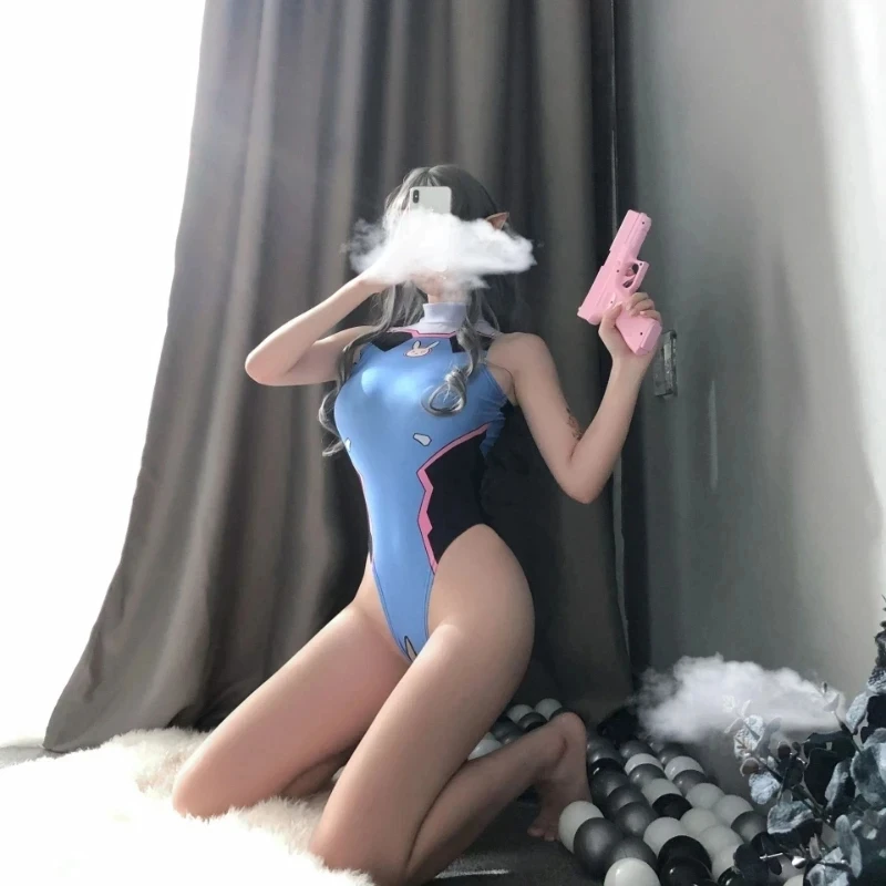 Cosplay Costume Japanese Anime Sexy Women's Open Crotch Bodysuit Sukumizu Cosplay Costumes Lingerie Hot Leotard Thong Body Suit