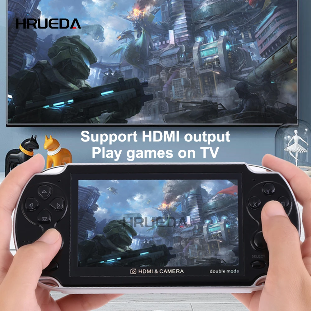 Câmera Portátil do Console do Jogo de Vídeo 4.3 Polegada Tela Colorida Consoles de Jogo Handheld do Joystick do Jogador de Jogo Duplo 10000 Mais Jogos 8gb - Image 6