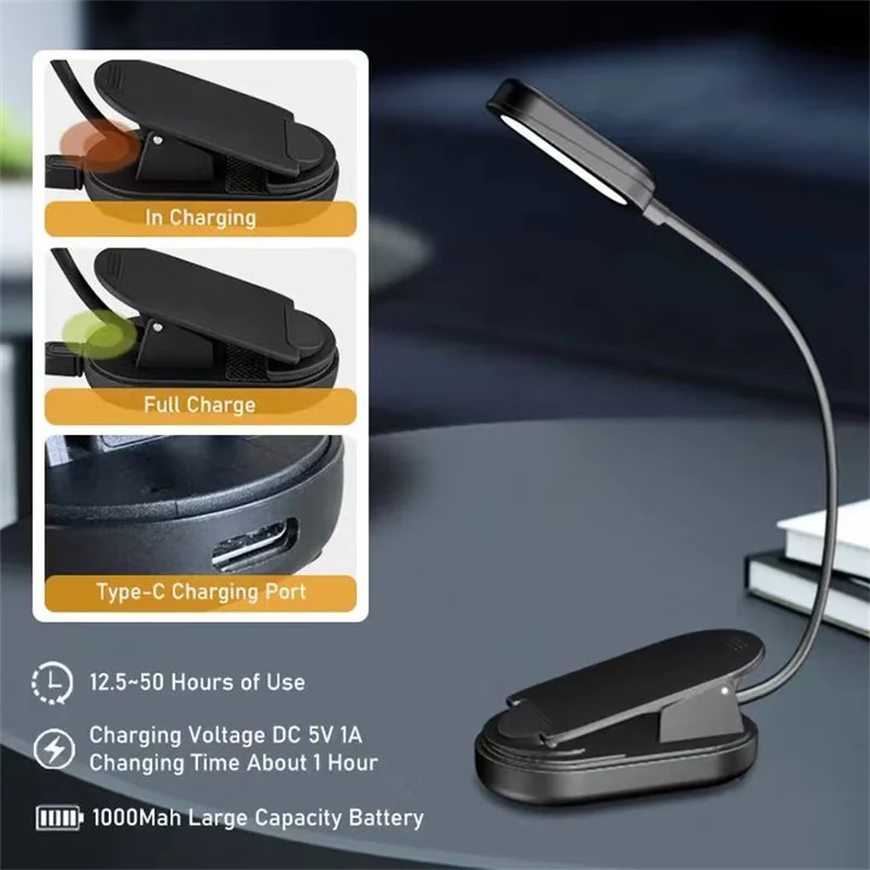 Amber Clip On Book Light 3