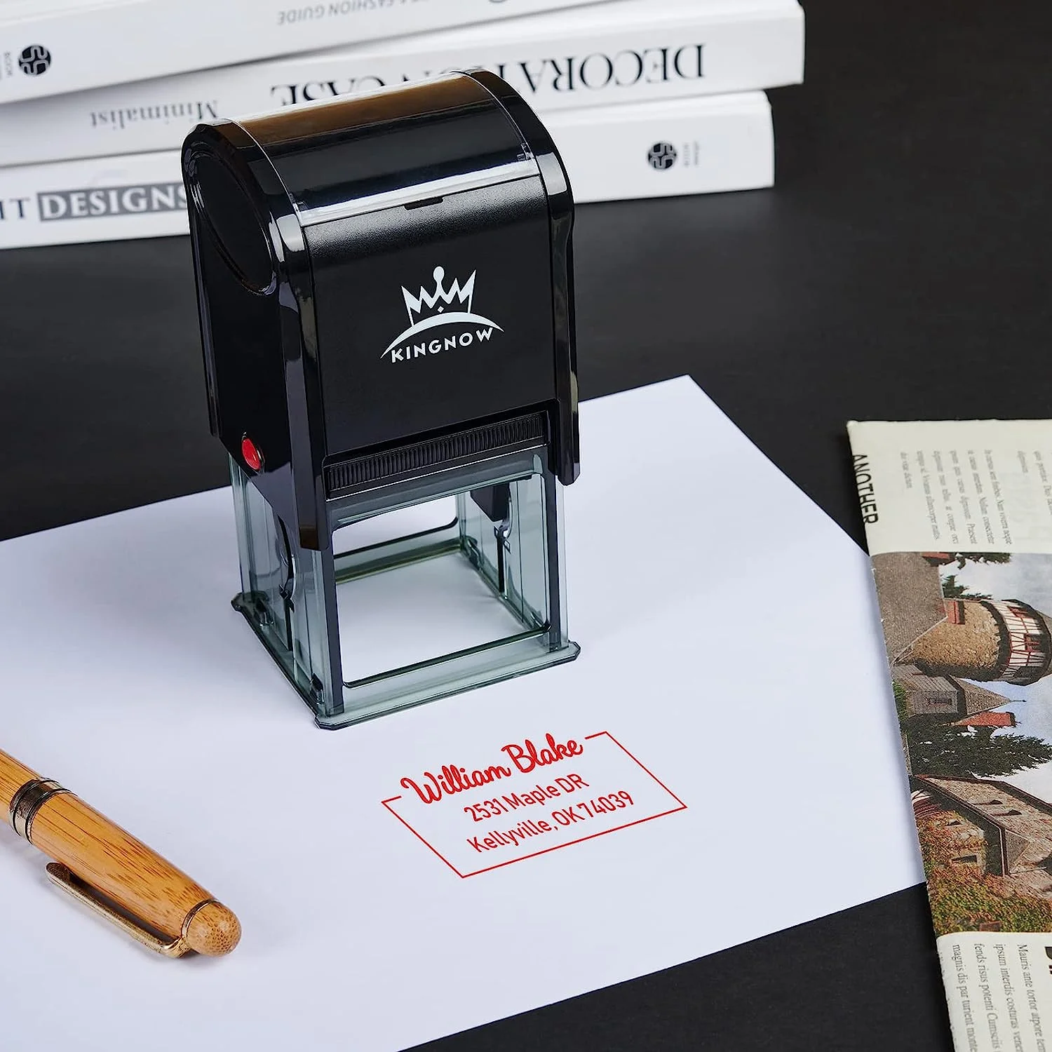 Personalized Self Inking Stamp Rubber Logo Clear Seal Stamp Custom Logo For Invitation Party