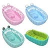 J15U Foldable Bathtub Baby Bath Tub Cartoon Animal Pattern Inflatable Bathtub