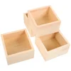 4 Pcs Lidless Storage Boxes Handicraft Wooden Boxes Small Crates Unfinished Wood Crate Jewelry Gift Boxes Containers Display 1