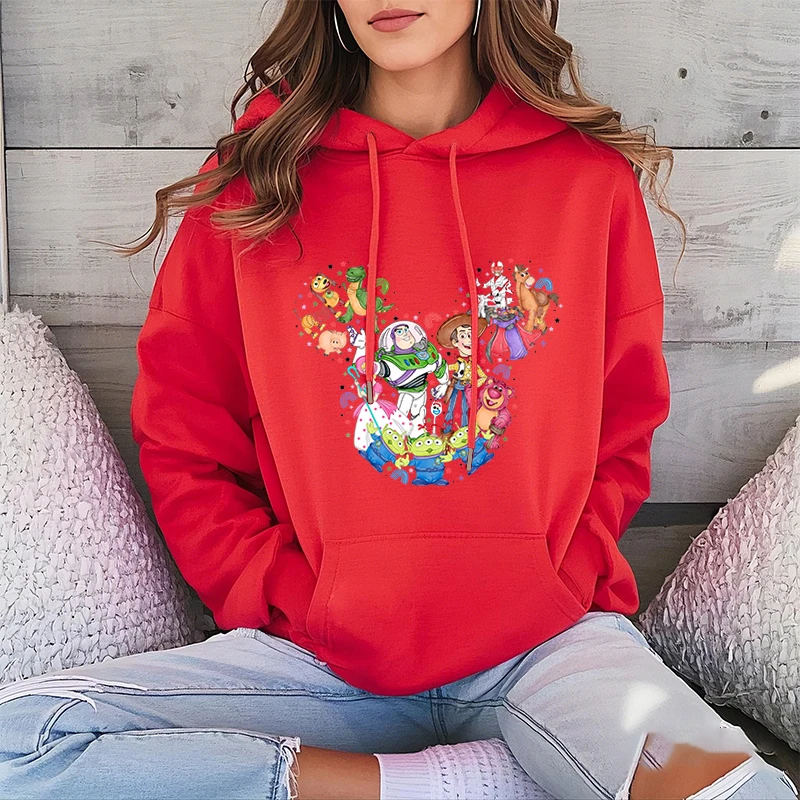 Toy Story Mickey Head Printed Women's Hoodie Loose Sweater Casual Top 4