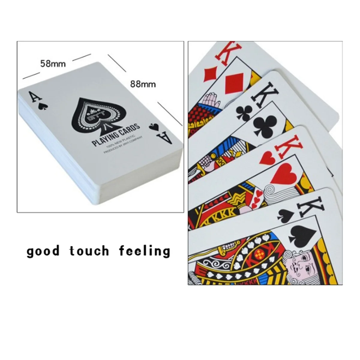 BAAU 5X Multiplayer Game Card Box Packed Waterproof Playing Cards Plastic Poker Magic Tricks Tool