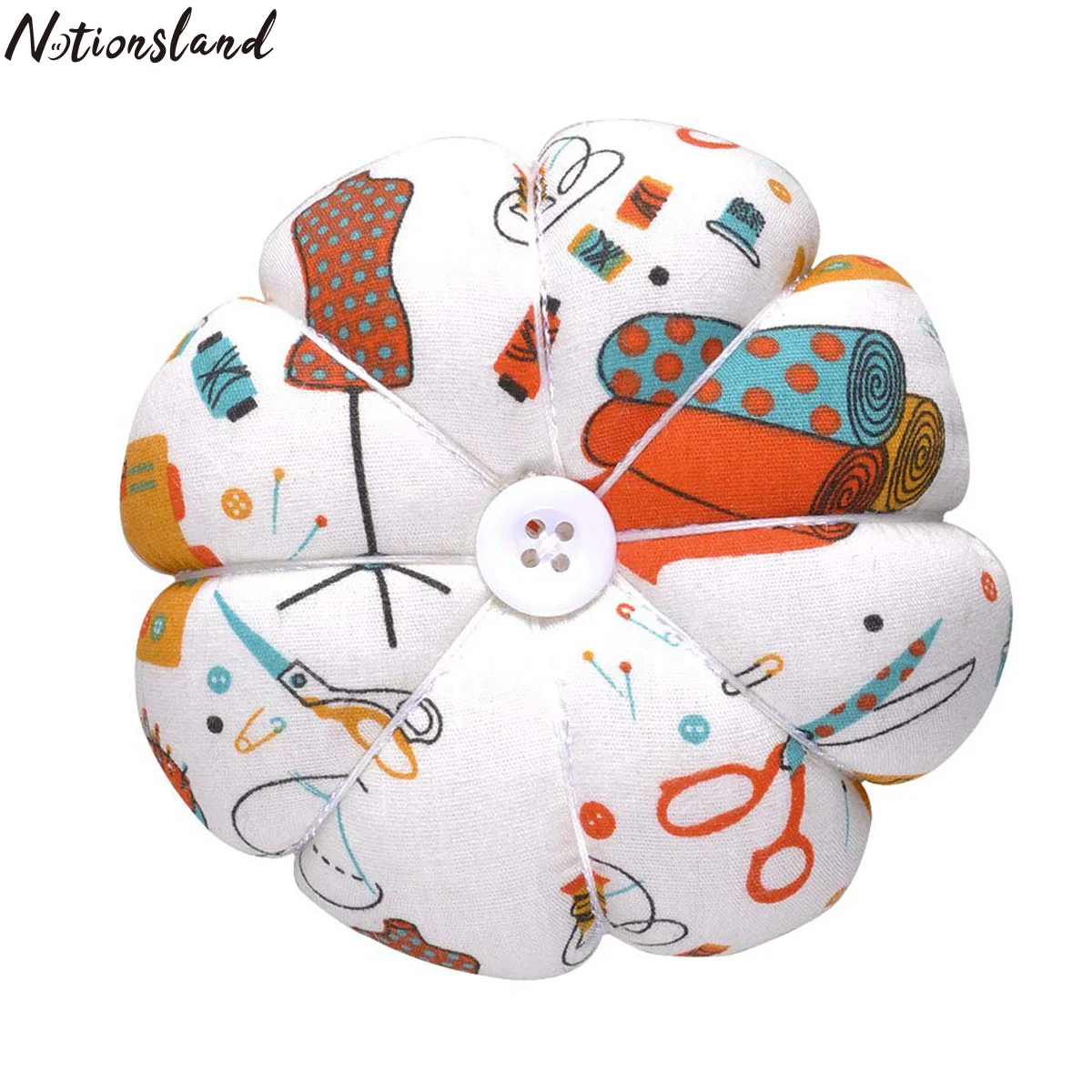 1pc Pin Cushion Polka Pumpkin Wrist Pin Cushions Wearable Needle
