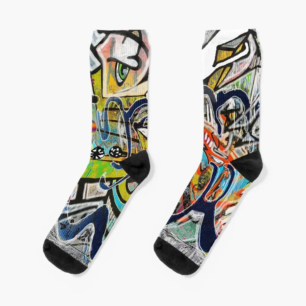 

graffiti wall Socks kawaii cool compression Men's Socks Man Women's