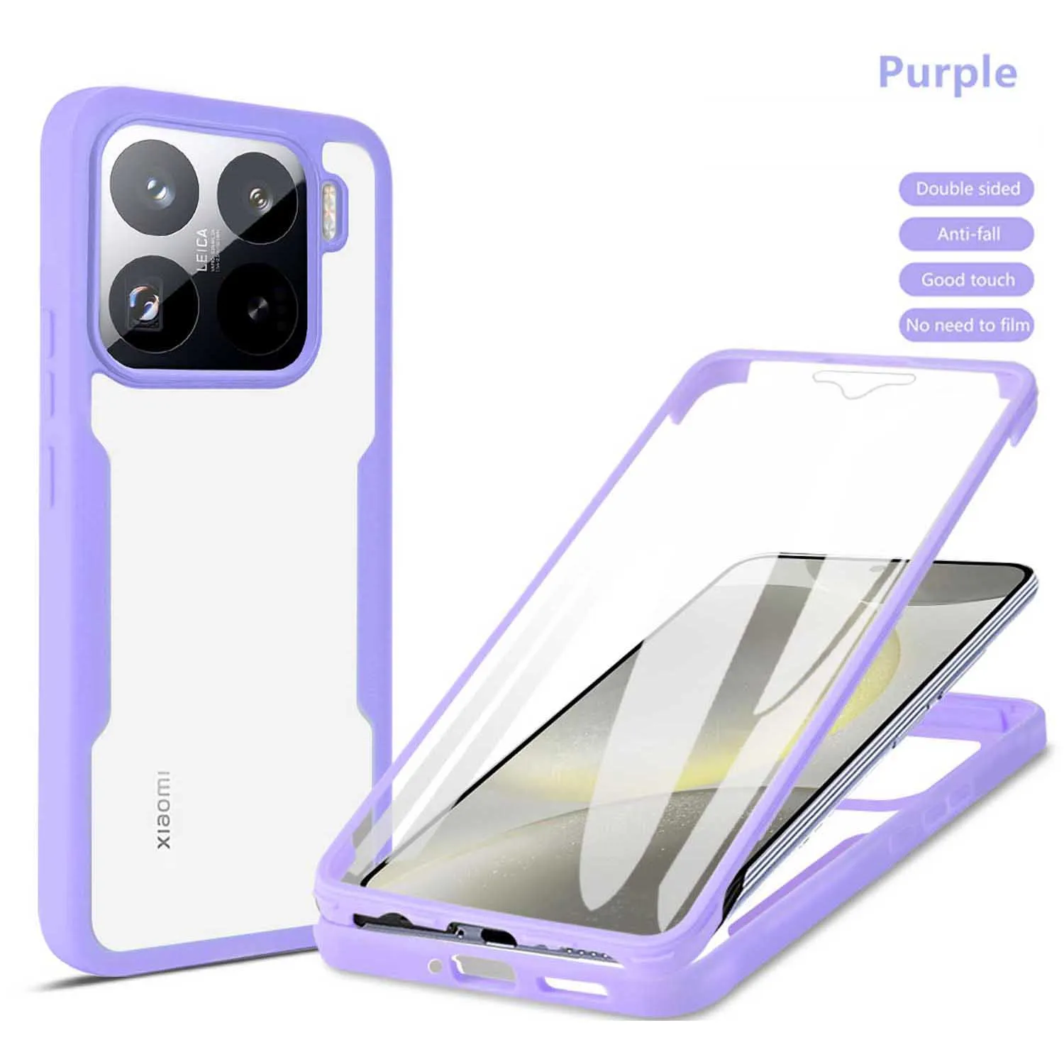 Enhanced Anti-Fall 360° Fully Wrapped Transparent Phone Case