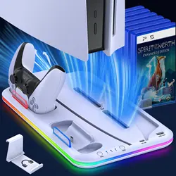 RGB Cooling Stand with Dual Controller Charging Dock (WHITE)