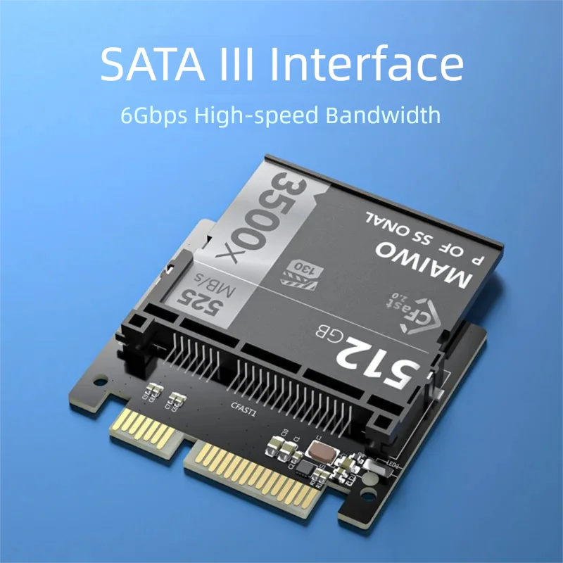 마이워 플래시 메모리 카드 어댑터 CFast to SATA 3.0 어댑터 카드 (CFast 1.0/2.0 스토리지 카드 리더, cfast 컨버터, 6Gbps 지원)