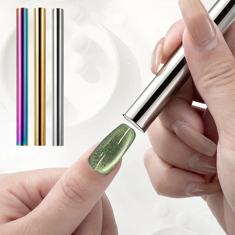 Nails Strong Magnetic Rod Manicure Multi-function Magnet Nail Salon Cat Eye Long Strip Magnet French Nail Stick for UV Gel