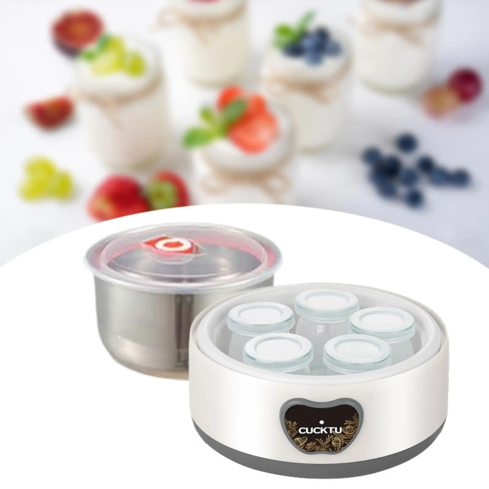 Yogurt Maker Portable Compact Kitchen Appliance Temperature Control Small Automatic Yogurt Maker for Cafe Kitchen DIY Restaurant